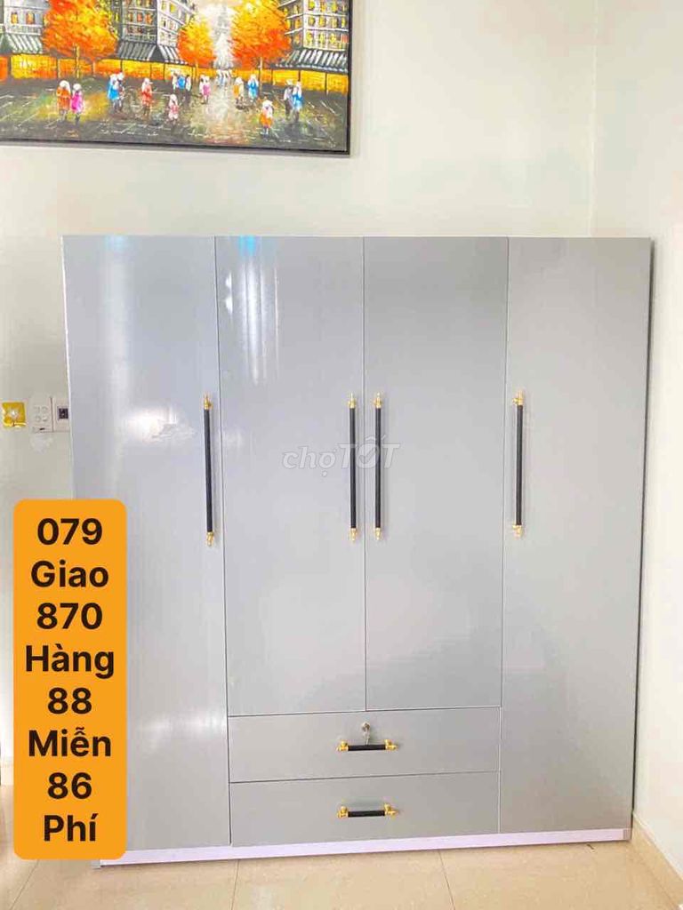 Tủ, Nhựa Freeship ráp #kt 180*160 #BH 1 năm