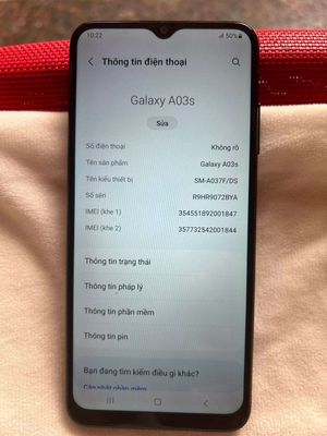 Samsung Galaxy A03s Đen