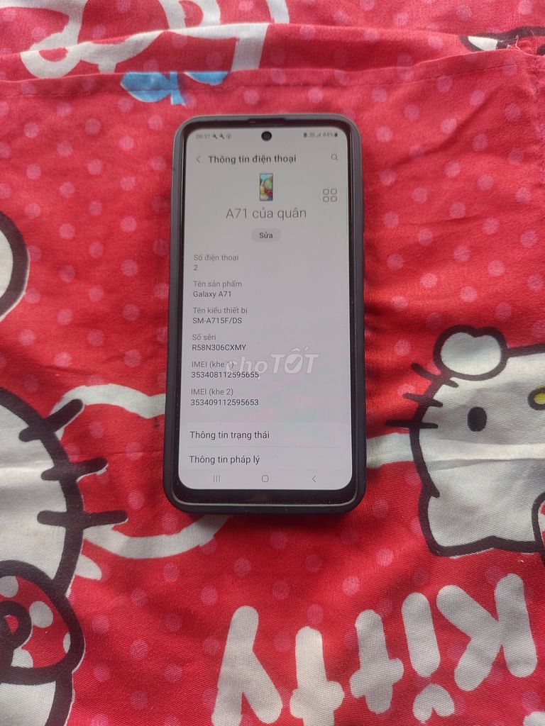 Samsung Galaxy A71 Đen. Mua bán Điện thoại tại Quận 11 Tp Hồ Chí Minh được đăng bởi letram hình 1