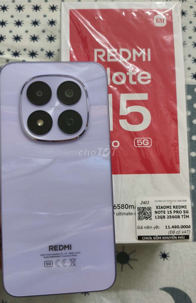 Xiaomi Redmi Note 15 Pro 5G 256GB Tím. Mua bán Điện thoại tại Quận Gò Vấp Tp Hồ Chí Minh được đăng bởi Nguyen Tien hình 1