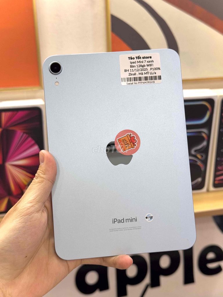 Ipad Mini 7 chip a17 pro Bản 128G Wifi Xanh p100%