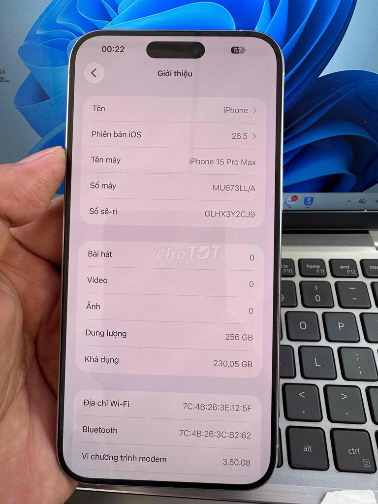 Apple iPhone 15 Pro Max 256GB Trắng 84%. Mua bán Điện thoại tại Quận 6 Tp Hồ Chí Minh được đăng bởi QUỐC THIÊN BÁN GÓP 0 ĐỒNG  hình 1