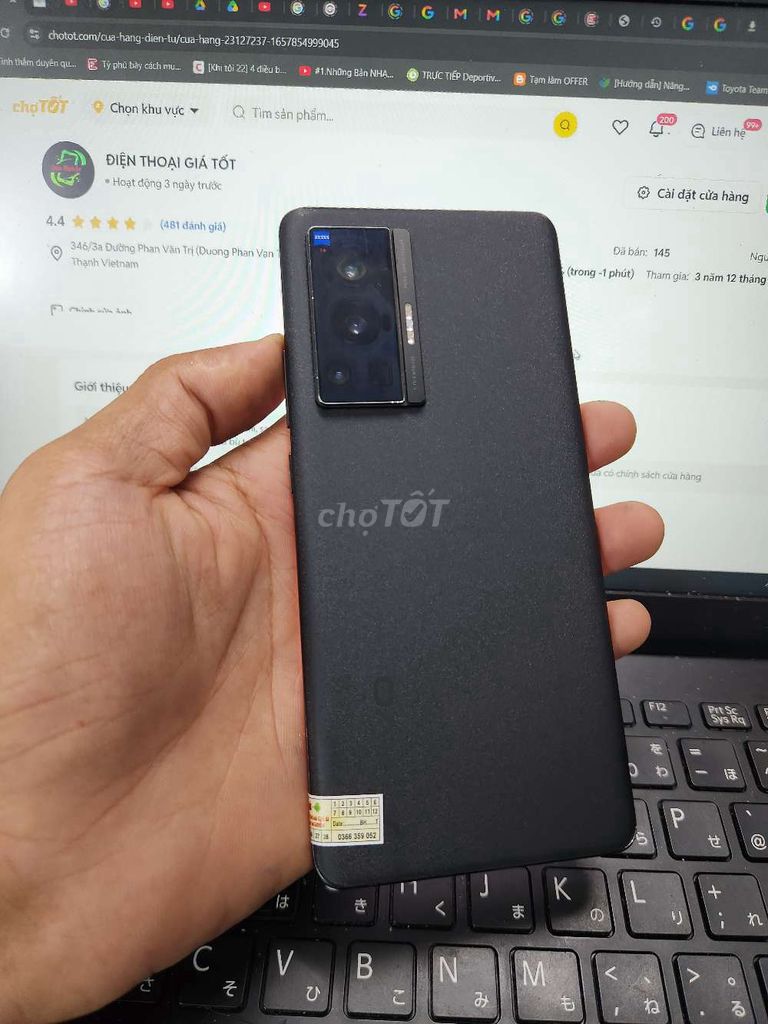 VIVO X70 PRO 12GB.256GB DIMENSITY 1200 FULL CN . Mua bán Điện thoại tại Quận Bình Thạnh Tp Hồ Chí Minh được đăng bởi Dân Mobile hình 1