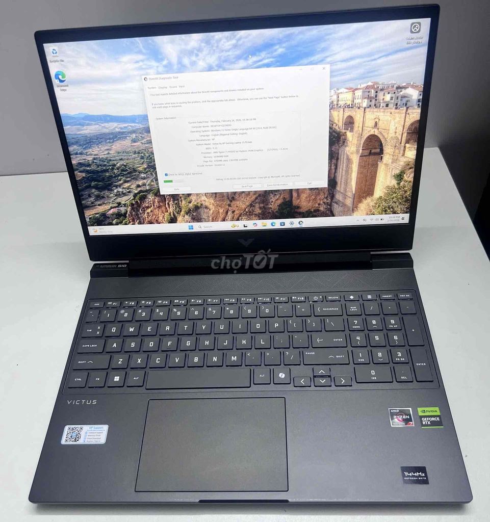 Laptop HP gaming Victus 15 fullbox. Mua bán Laptop tại Quận Đống Đa Hà Nội được đăng bởi Junioor Computer hình 1