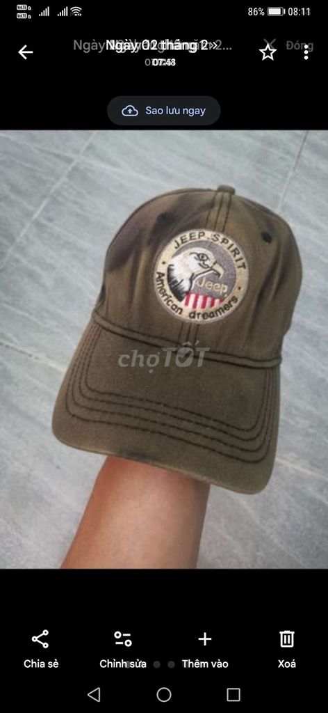 Mũ lưỡi trai Jeep Spirit 1941 U.S MadeVintage Nâu. Mua bán Phụ kiện thời trang khác tại Quận Gò Vấp Tp Hồ Chí Minh được đăng bởi LogiaShop2hands hình 1