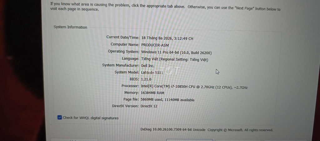 Dell Latitude 5511 i7-10850H 16GB. Mua bán Laptop tại Huyện Hàm Thuận Nam Bình Thuận được đăng bởi Tuấn Anh hình 1