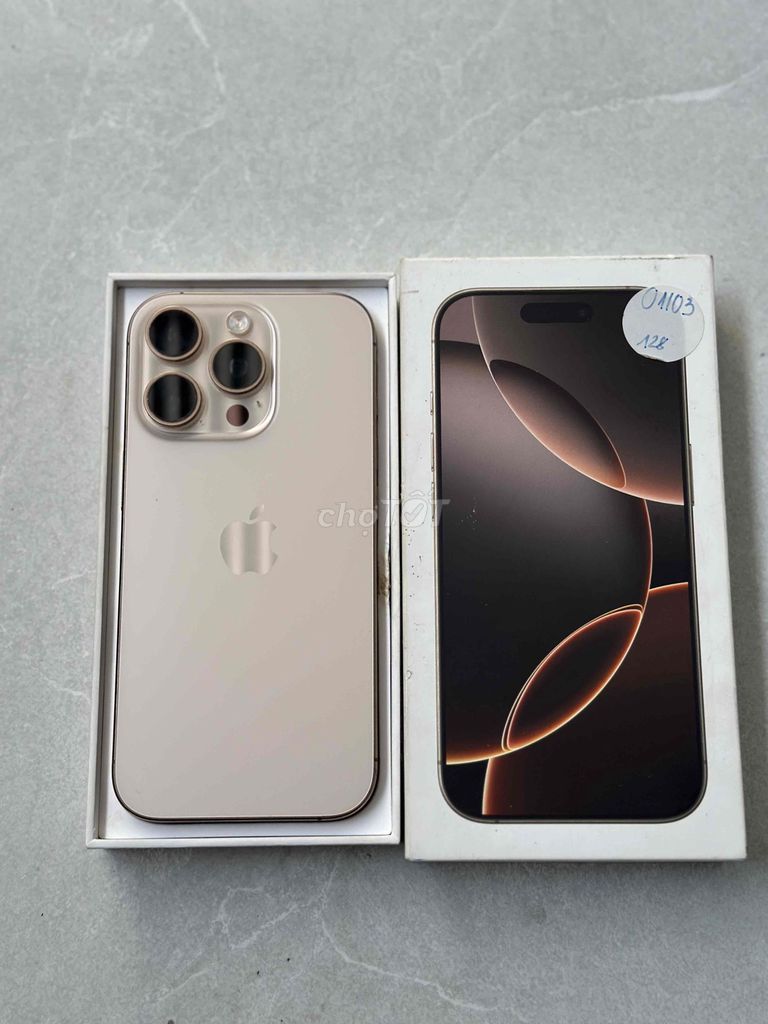 iPhone 16 Pro 128GB Vàng titan sa mạc VN/A. Mua bán Điện thoại tại Huyện Vĩnh Thạnh Cần Thơ được đăng bởi Nguyễn Anh Tài hình 1