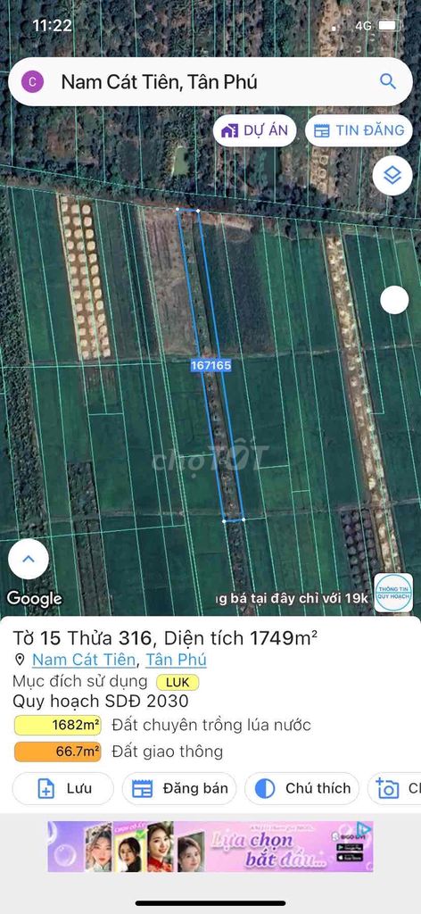 chính chủ bán đất mặt tiền bê tông đối diện resoft. Mua bán Đất tại Huyện Tân Phú Đồng Nai được đăng bởi Tí Bánh Bao hình 2
