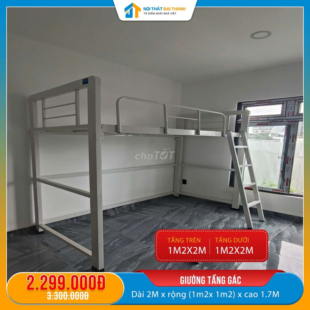 Giường sắt 1 tầng trên Cao1M2X2M Cứng CápTiện Lợi. Mua bán Giường, chăn ga gối nệm tại Quận Tân Phú Tp Hồ Chí Minh được đăng bởi NỘI THẤT ĐẠI THÀNH hình 1