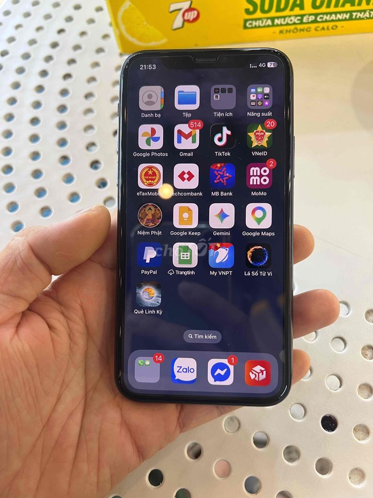iPhone 11 Pro Xám zin ios 16 bao thợ test, pin new. Mua bán Điện thoại tại Quận Hải Châu Đà Nẵng được đăng bởi Tâm An hình 1