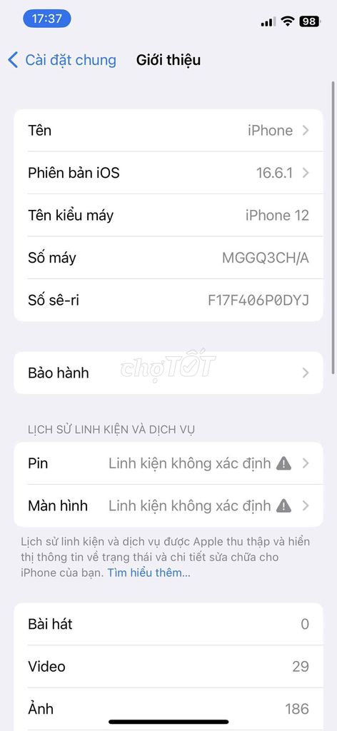 iPhone 12 64GB Xanh ios thap main zin màn zin bóc. Mua bán Điện thoại tại Quận Long Biên Hà Nội được đăng bởi Tuấn anh  hình 1