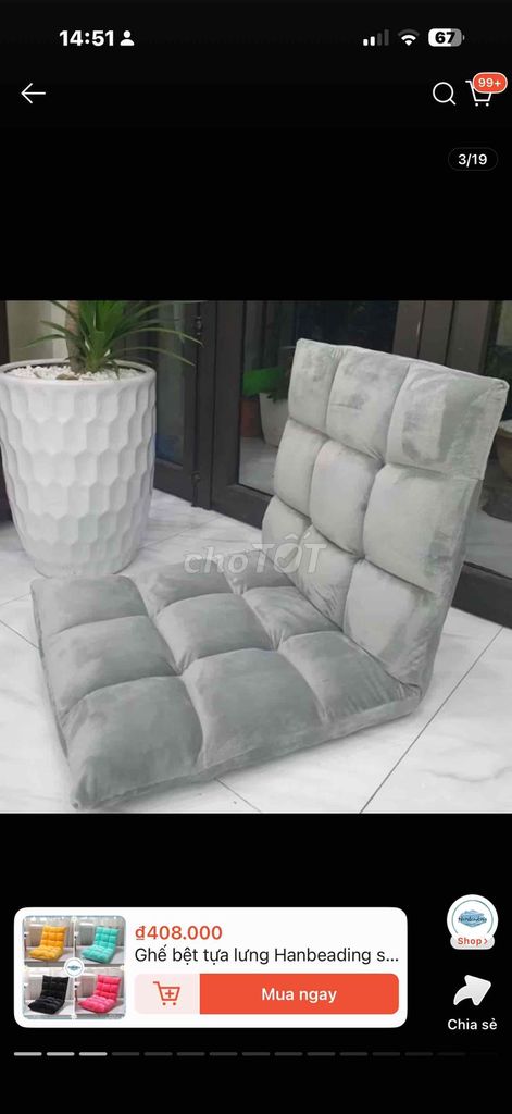 Ghế bệt Hanbeading Xám Vải thoáng khí. Mua bán Bàn ghế tại Quận Phú Nhuận Tp Hồ Chí Minh được đăng bởi Hien Le hình 1