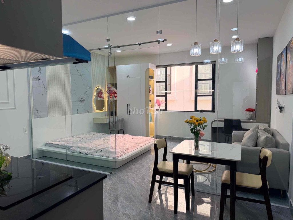 Cho thuê căn 1PN tách bếp khu Cityland. Cho thuê ngắn hạn
