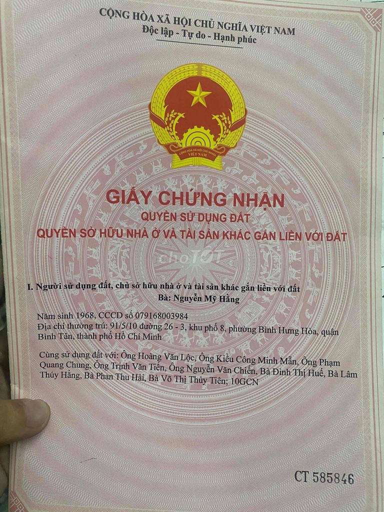 đất đã có sổ 5x20 ngay khu dân cư, đầu hẻm là cây xăng