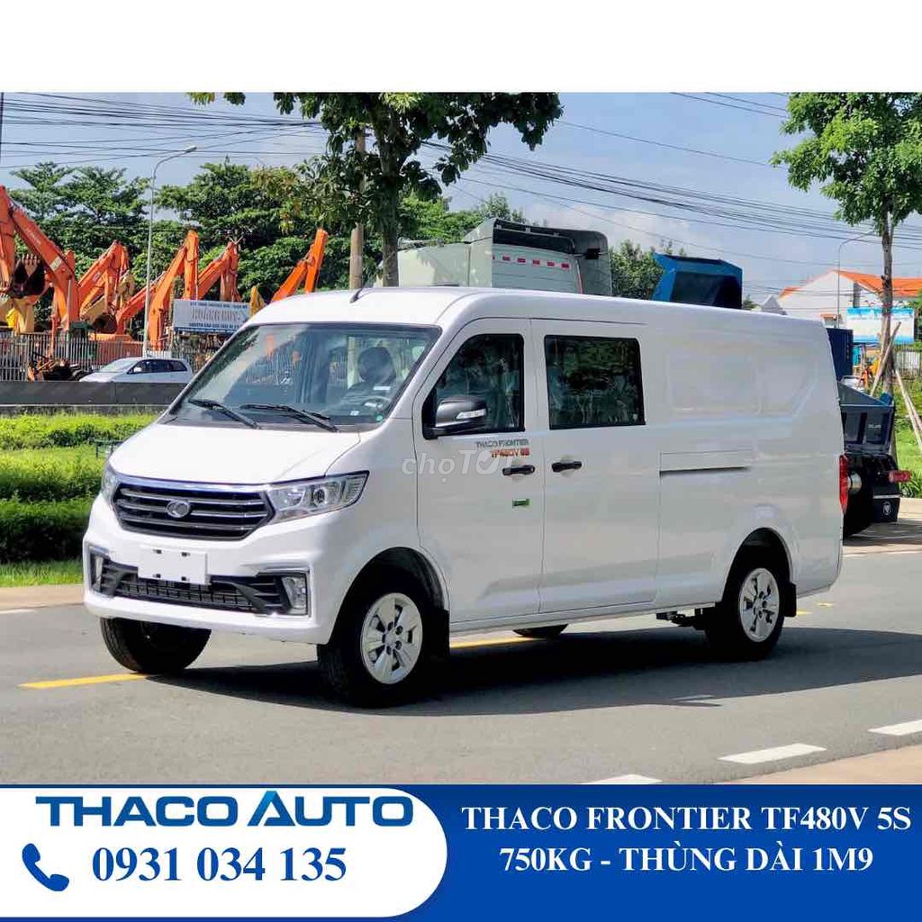 Xe tải Van 5 chỗ Thaco TF480 thùng 1m9 - 750 kg