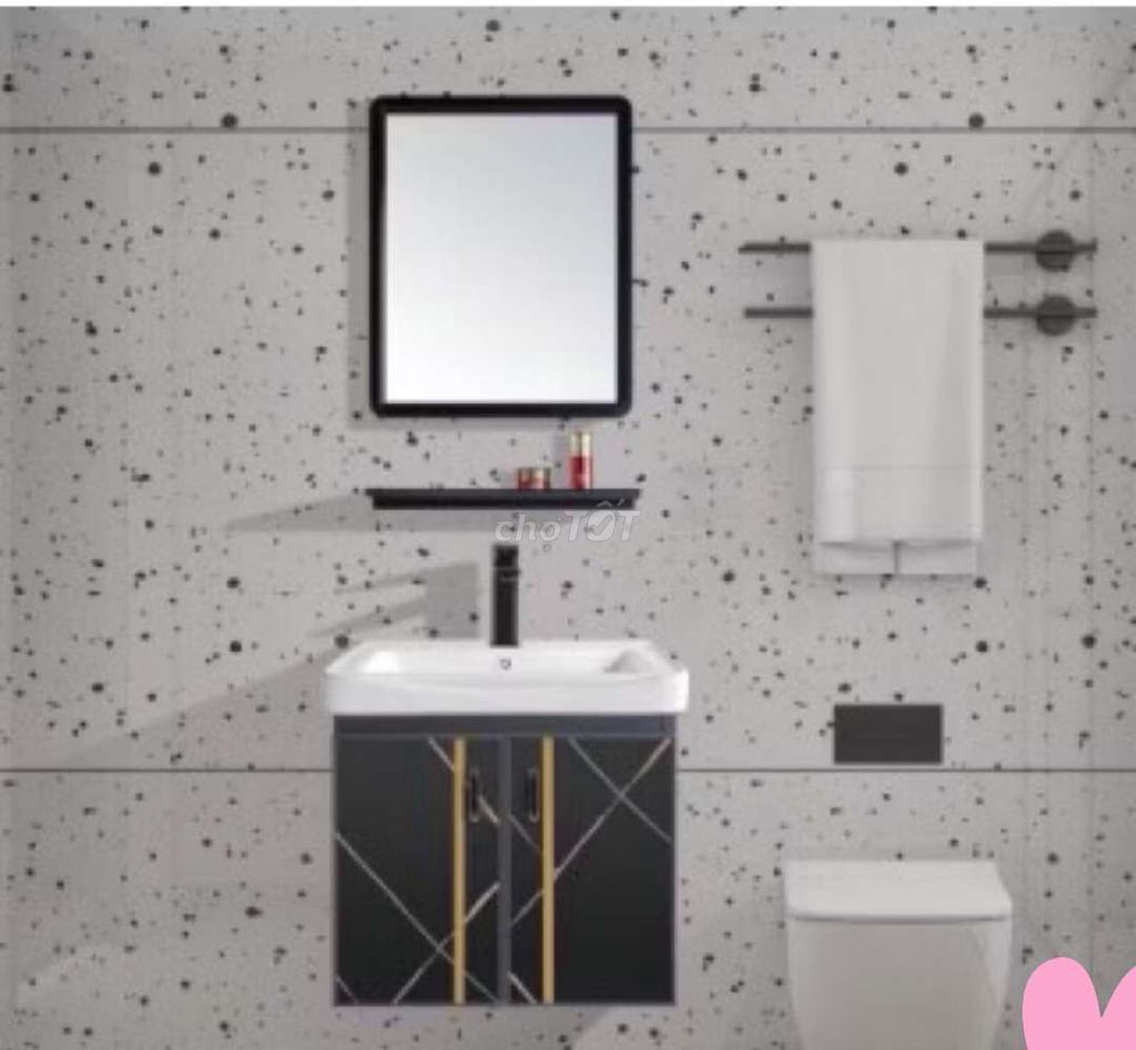 Bộ tủ lavabo treo tường bằng nhôm nhỏ