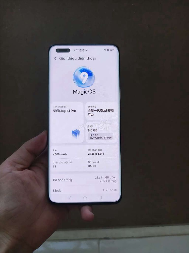 Honor Magic 4 Pro Đen 8GB/256GB. Mua bán Điện thoại tại Quận Gò Vấp Tp Hồ Chí Minh được đăng bởi thanh thuỷ hình 1