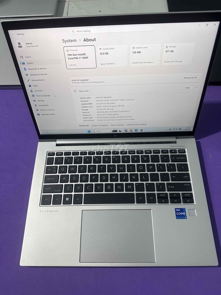 HP EliteBook 840 G10 i7 1360P 32GB/512GB 14 inch F. Mua bán Laptop tại Thành phố Thủ Đức Tp Hồ Chí Minh được đăng bởi Phuc hình 1