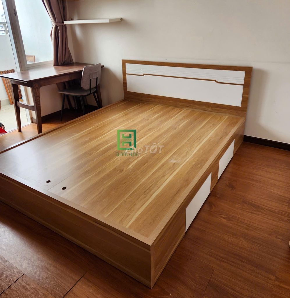 Giường ngủ Quang Hùng Gỗ MDF 1m2x2m. Mua bán Giường, chăn ga gối nệm tại Thành phố Thủ Dầu Một Bình Dương được đăng bởi Nội Thất Quang Hùng TD hình 1
