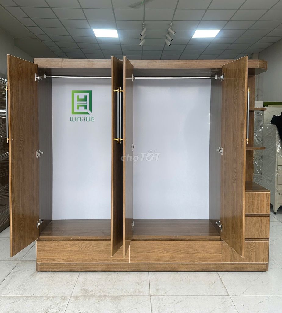 Tủ quần áo Penco nhựa vân gỗ chống nước 1m8x1m6. Mua bán Tủ, kệ gia đình tại Huyện Cần Giuộc Long An được đăng bởi Nội Thất Quang Hùng TD hình 1