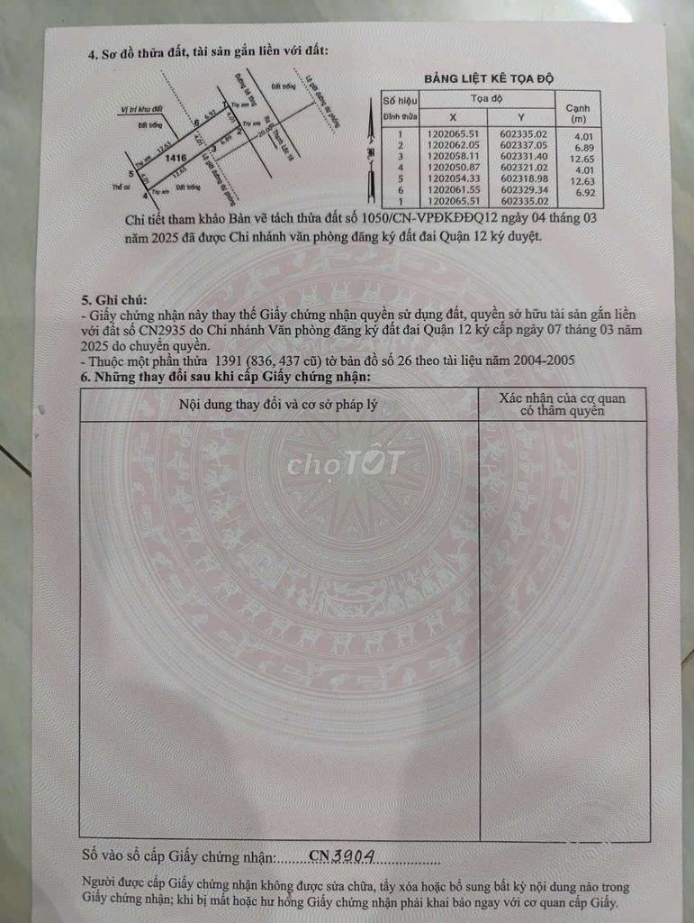 2 LÔ LIỀN KỀ NGAY CHUNG CƯ THẠNH LỘC,DT:78m2,SHR, GIÁ 3.95 TỶ. Mua bán Đất tại Quận 12 Tp Hồ Chí Minh được đăng bởi Nguyễn Hải hình 3