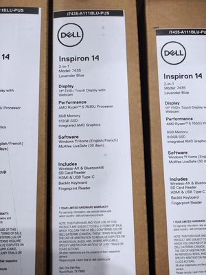 Dell Inspiron 7435 R5-7530U 8G 512G 14