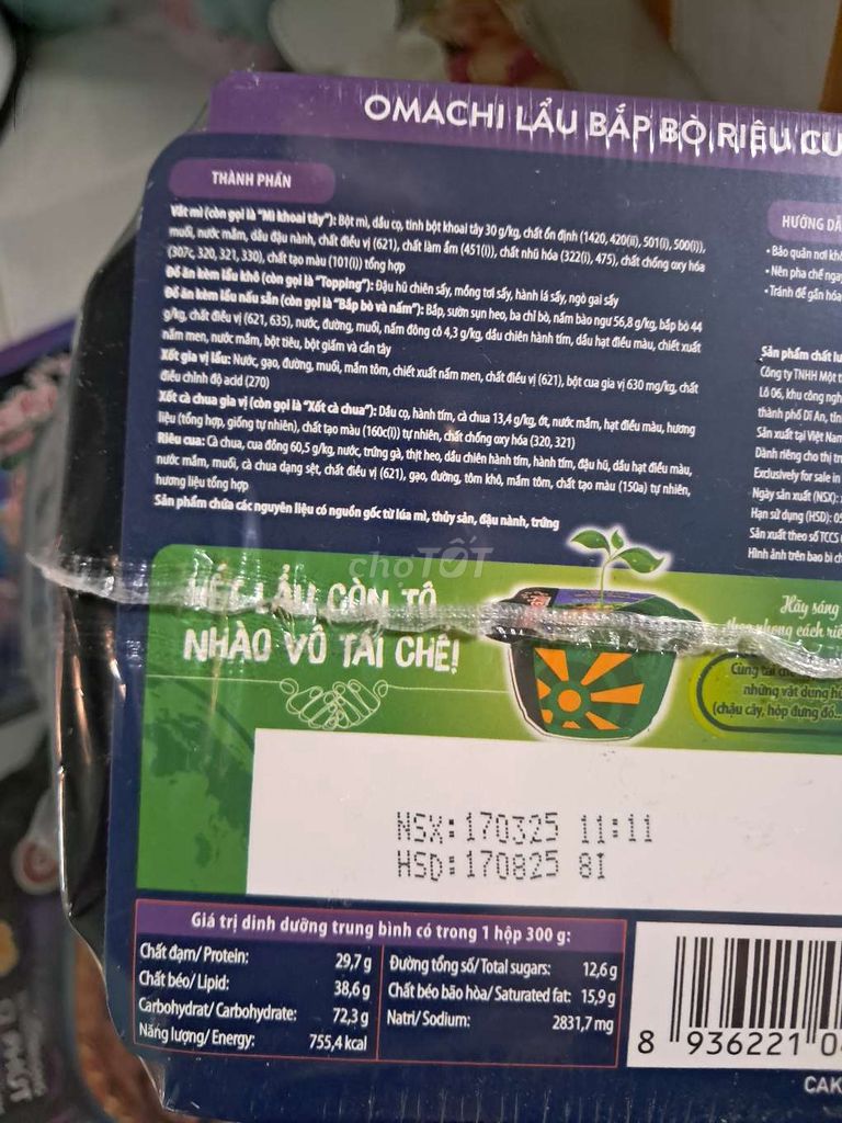 mì tự sôi omachi bắp bò riêu cua. Mua bán Đồ ăn, thực phẩm và các loại khác tại Quận 8 Tp Hồ Chí Minh được đăng bởi nguyen vy hình 3