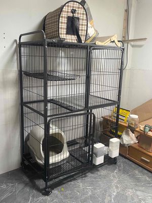 Mèo Lồng nuôi chó Sắt sơn tĩnh điện 104x156x60cm