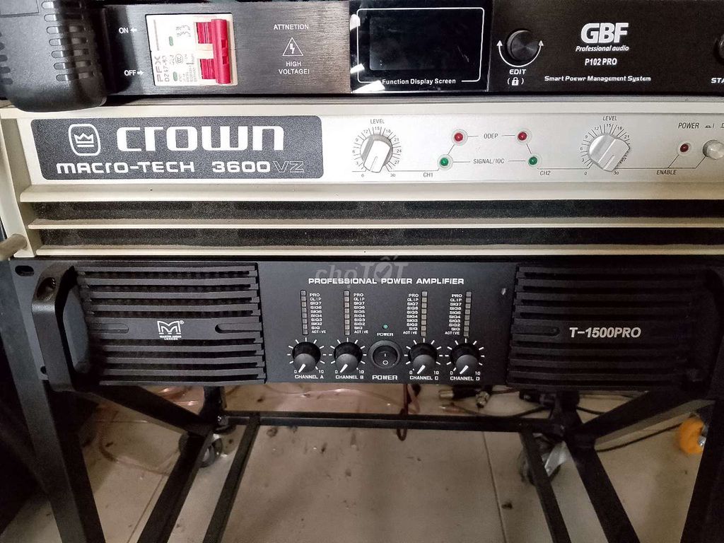 Cục đẩy Crown Macro-Tech 3600 VZ Đen Mới. Mua bán Tivi, Âm thanh tại Huyện Tam Bình Vĩnh Long được đăng bởi Phong hình 1