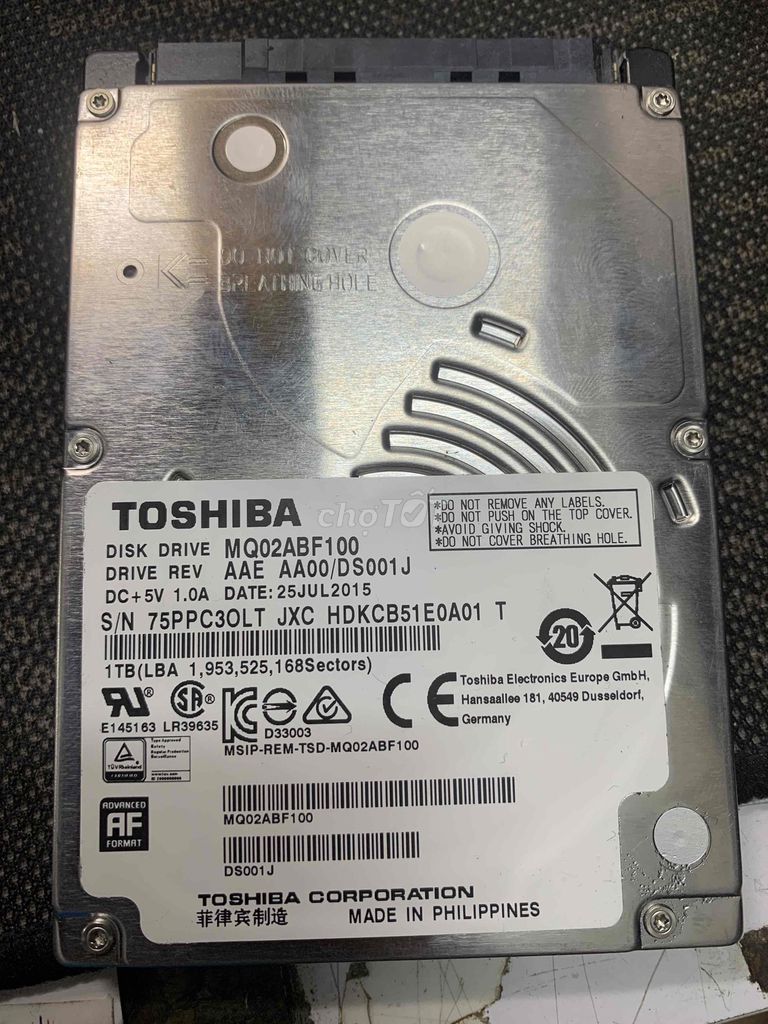 Ổ cứng HDD Toshiba MQ02ABF100 1TB. Mua bán Linh kiện (RAM, Card...) tại Huyện An Lão Hải Phòng được đăng bởi acc min hình 1