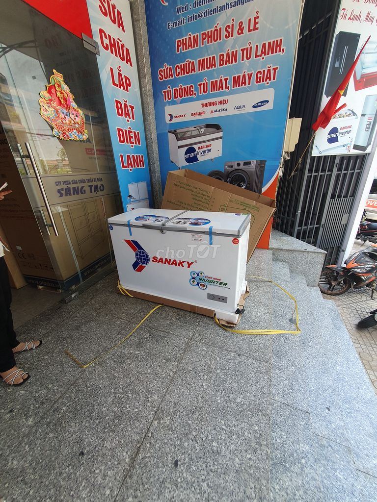 Tủ đông mát inverter sanaky 400L 100% nguyên thùng