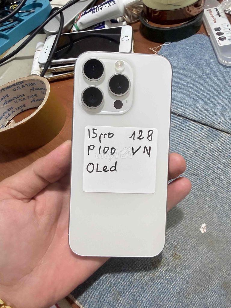 Apple iPhone 15 Pro 128GB Trắng VN/A. Mua bán Điện thoại tại Huyện Tân Phước Tiền Giang được đăng bởi Le Duy Hong Duc hình 1