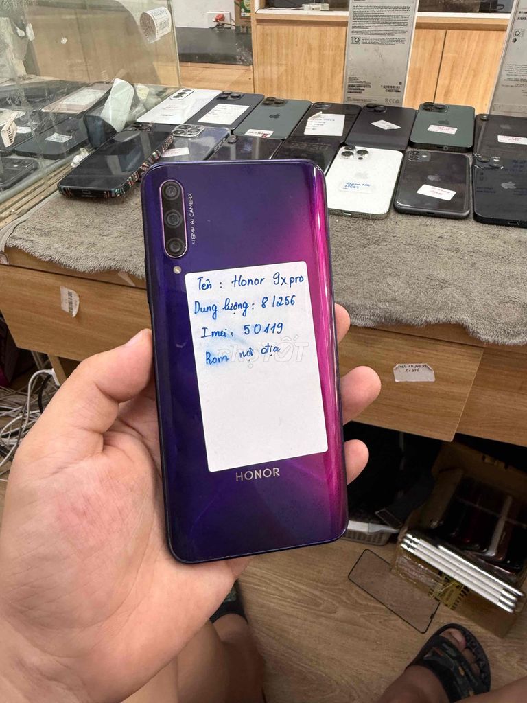Honor 9x Pro 256GB Tím. Mua bán Điện thoại tại Quận Đống Đa Hà Nội được đăng bởi  HT Mobie Trả góp nợ xáu bao duyệt hình 1