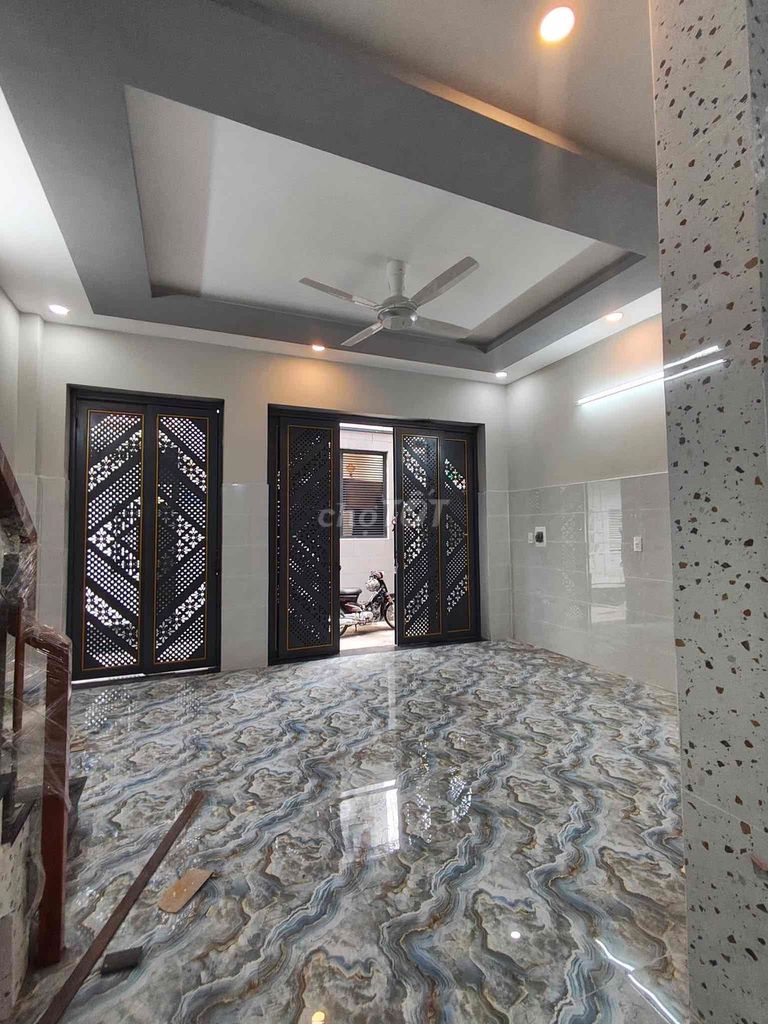 Bán nhà 3 lâu mới xây 4pn hẻm chợ nhi thiên p5 Q8 cũ - ảnh 3