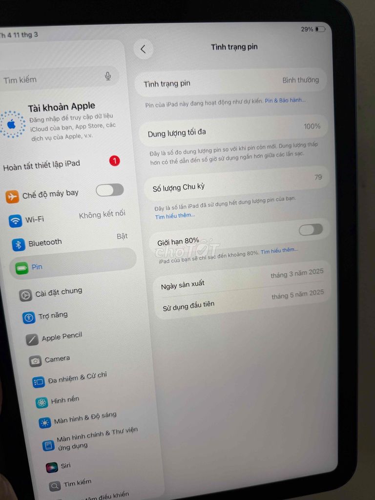 Apple iPad A16 128GB Xanh. Mua bán Máy tính bảng tại Quận 1 Tp Hồ Chí Minh được đăng bởi Minh Minh  hình 1