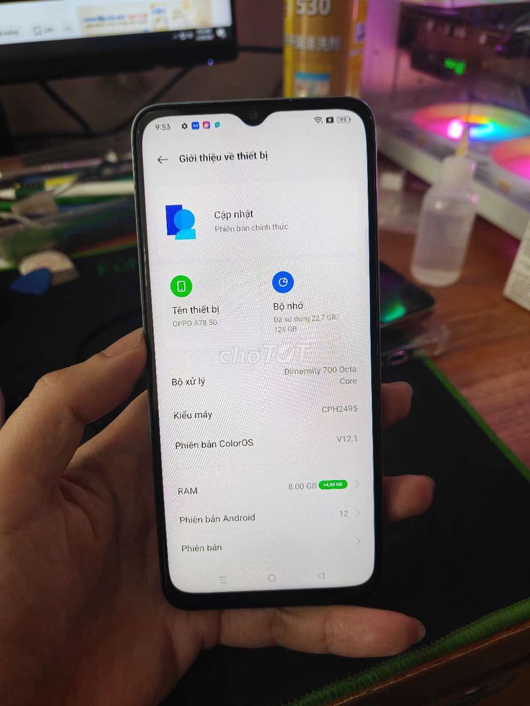 Oppo A78 5G 8GB/128GB Xanh 99% đẹp. Mua bán Điện thoại tại Quận Thanh Xuân Hà Nội được đăng bởi cửa hàng điện thoại giá rẻ hình 1