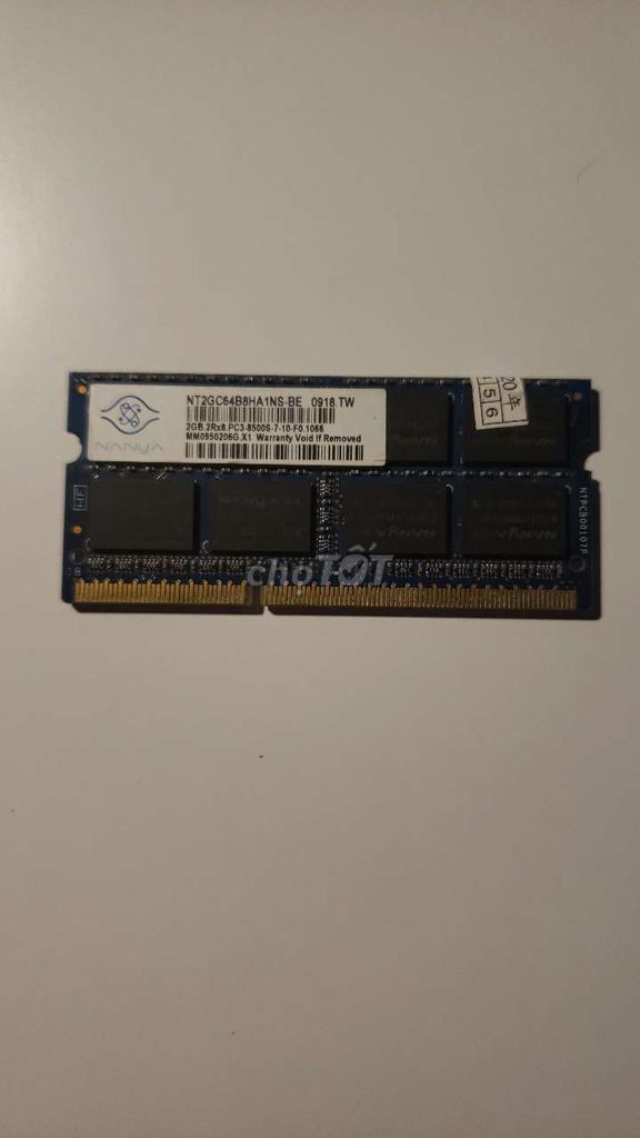 2 thanh RAM laptop DDR3 2GB đã sử dụng. Mua bán Linh kiện (RAM, Card...) tại Huyện Hoài Đức Hà Nội được đăng bởi Minh Đỗ hình 1