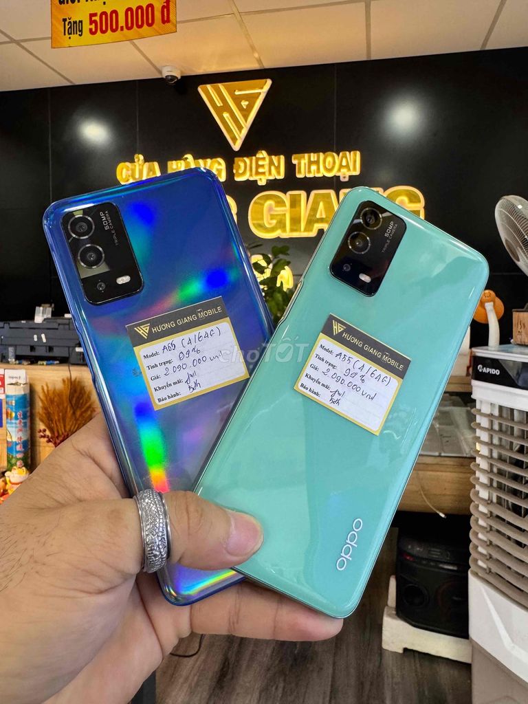 Oppo A55 64GB Xanh dương. Mua bán Điện thoại tại Thành phố Bến Tre Bến Tre được đăng bởi HươngGiangmobile hình 1