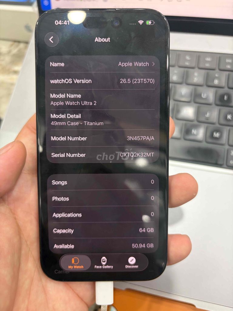 Apple Watch Ultra 2 49mm Titanium đen. Mua bán Thiết bị đeo thông minh tại Huyện Thanh Trì Hà Nội được đăng bởi Đoàn Xuân Tùng hình 1