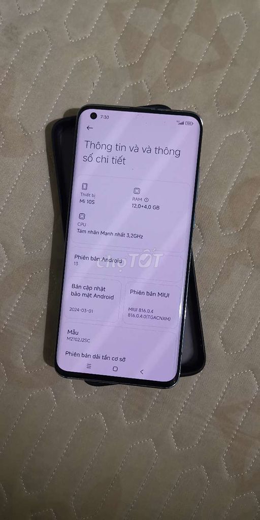 Xiaomi Mi 10s 12GB/256GB Xanh dương. Mua bán Điện thoại tại Huyện Việt Yên Bắc Giang được đăng bởi A Quyen hình 1