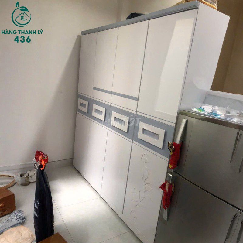 Tủ Quần Áo Gỗ Công Nghiệp 4 Cánh Cũ Còn Đẹp 90%. Mua bán Tủ, kệ gia đình tại Quận Tân Phú Tp Hồ Chí Minh được đăng bởi Công Ty TNHH TM DV INKPRO hình 1