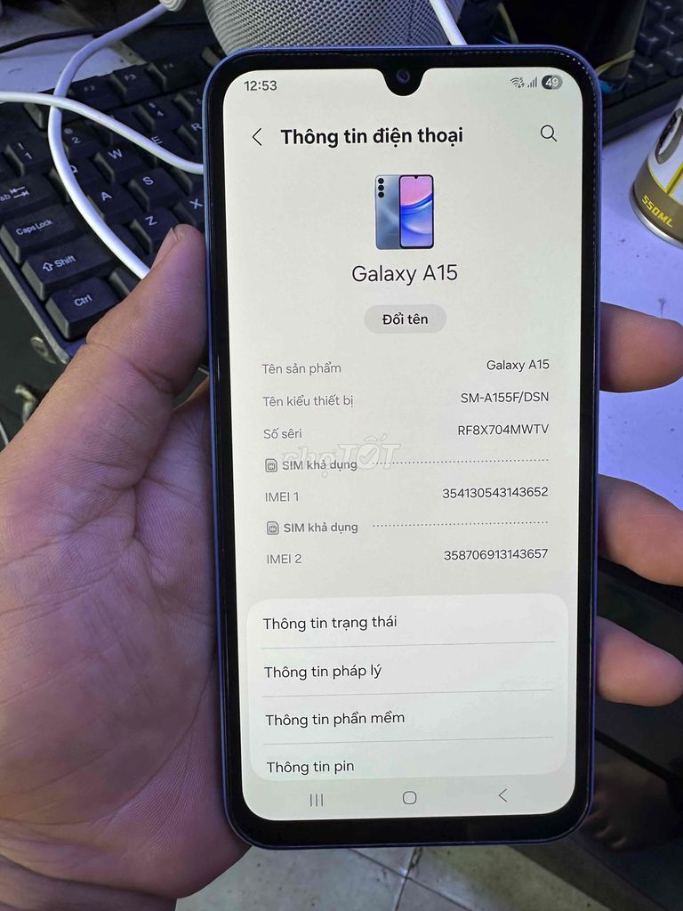 Samsung A15 8GB/256GB Xanh. Mua bán Điện thoại tại Quận Bình Tân Tp Hồ Chí Minh được đăng bởi Nguyễn Sĩ Nhật Trung hình 1
