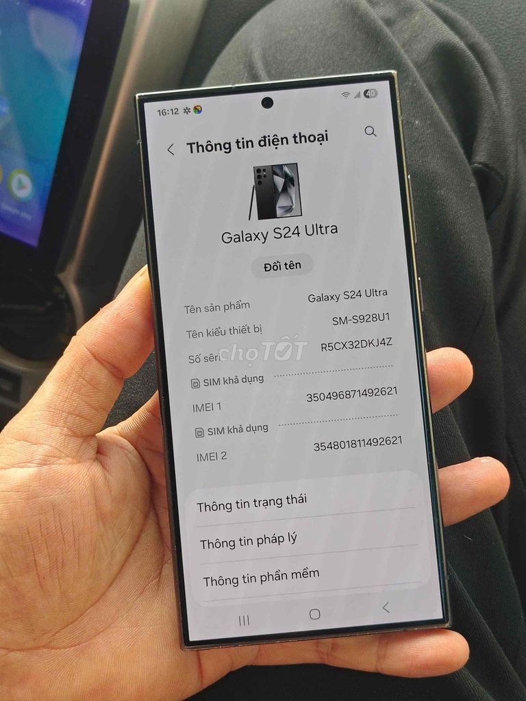 Samsung Galaxy S24 Ultra 256GB Đen Đã sử dụng. Mua bán Điện thoại tại Thành phố Thủ Dầu Một Bình Dương được đăng bởi Điện Thoại Giá rẻ Bình Dương hình 1