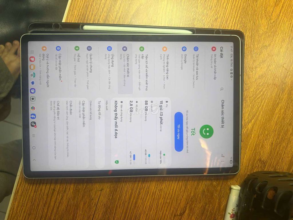 Samsung Tab S9fe  Plus 128GB Bạc. Mua bán Máy tính bảng tại Thành phố Dĩ An Bình Dương được đăng bởi Anh Đạt hình 1