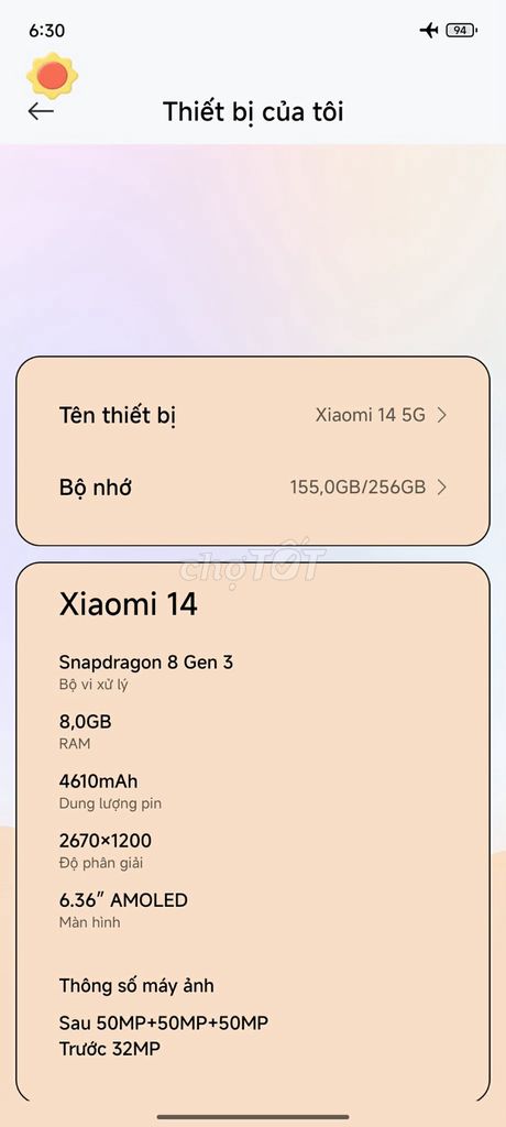 Xiaomi 14 256GB Xanh lá. Mua bán Điện thoại tại Huyện Xuyên Mộc Bà Rịa - Vũng Tàu được đăng bởi Huy Lê hình 1