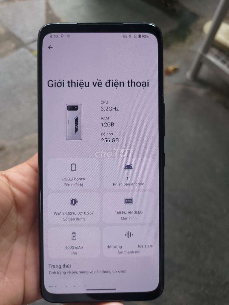 ROG Phone 6 12GB/256GB Trắng Đã sử dụng. Mua bán Điện thoại tại Thành phố Thủ Đức Tp Hồ Chí Minh được đăng bởi Tông hình 1