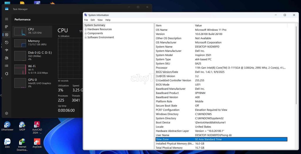 Dell Inspiron 3501 i3-1115G4 16GB. Mua bán Laptop tại Quận Hoàng Mai Hà Nội được đăng bởi Phong hình 1
