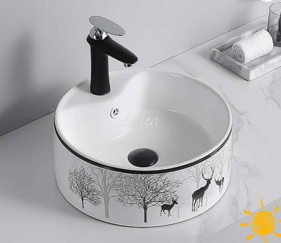 Lavabo Đặt Bàn Tròn Hươu