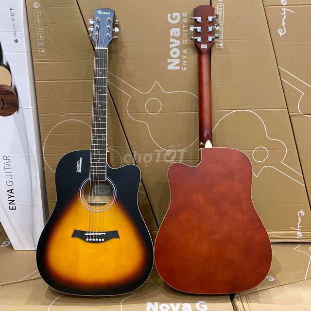 Đàn guitar Acoustic Rose R135 kèm bao,bộ 6 dây, hd