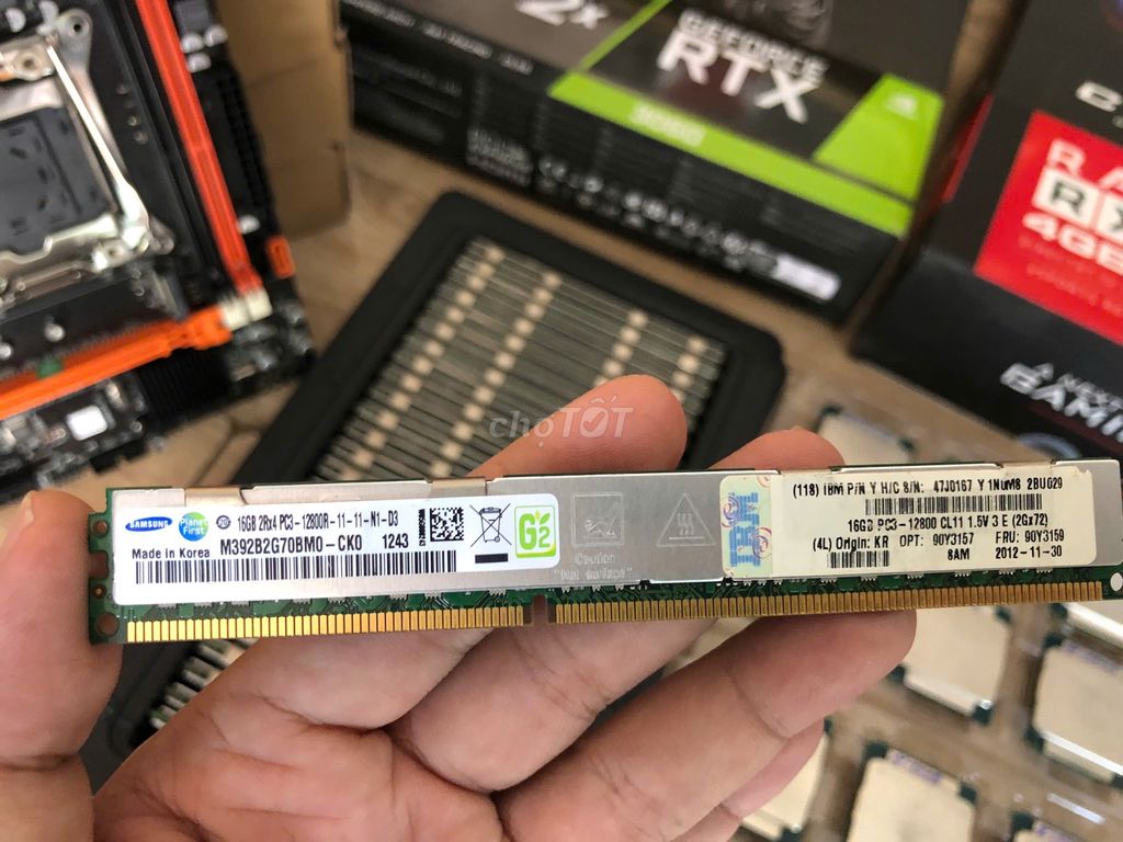 RAM DDR3 ECC REG 16GB. Mua bán Linh kiện (RAM, Card...) tại Quận Ninh Kiều Cần Thơ được đăng bởi Máy Tính MCOM hình 1